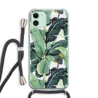 Bananenbladeren: iPhone 11 Transparant Hoesje met koord