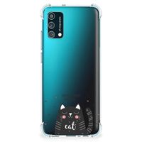 Samsung Galaxy M02s | A02s Stevig Bumper Hoesje Cat Good Day - thumbnail