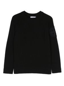 Stone Island Junior pull à logo brodé - Noir