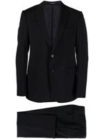 Emporio Armani single-breasted virgin wool suit - Bleu - thumbnail