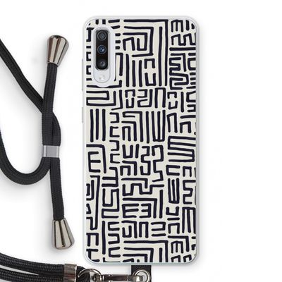 Moroccan Print: Samsung Galaxy A70 Transparant Hoesje met koord