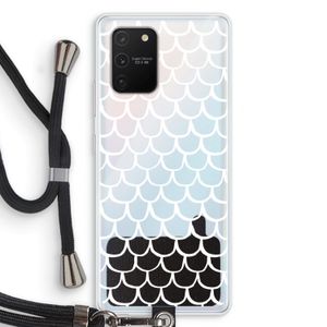 Dakpannetjes: Samsung Galaxy S10 Lite Transparant Hoesje met koord