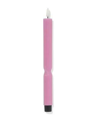 HEMA Led Huishoudkaars ⌀2.3x29cm Ribbel Roze (roze)
