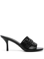 Stuart Weitzman mules Maverick 75 mm en cuir - Noir - thumbnail