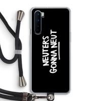 Neuters (zwart): OnePlus Nord Transparant Hoesje met koord