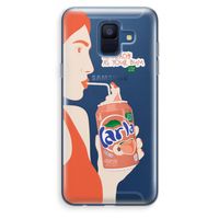 Peach please!: Samsung Galaxy A6 (2018) Transparant Hoesje