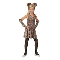Luipaard verkleed jurkje met accessoires voor meisjes 152 (12 jaar)  -