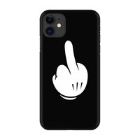 Middle finger black: Volledig geprint iPhone 11 Hoesje