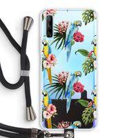 Kleurrijke papegaaien: Huawei P Smart Pro Transparant Hoesje met koord