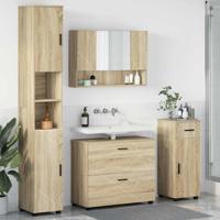 Badkamermeubelset met lade 4 pcs Sonoma eiken 30 x 35 x 192 cm