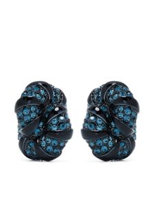 Lanvin boucles d'oreilles Melodie à ornements strassés - Bleu