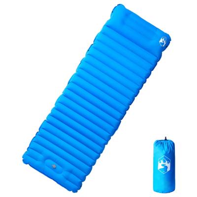 VidaXL Kampeermatras met kussen zelfopblazend 1-persoons blauw