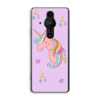 Roze eenhoorn: Sony Xperia Pro-I Transparant Hoesje