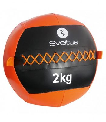 Sveltus wallball 2 kg zwart/oranje Sveltus wallball 2 kg zwart/oranje