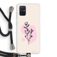 Roses are red: Samsung Galaxy A71 Transparant Hoesje met koord