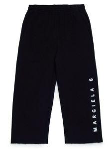 MM6 Maison Margiela Kids pantalon de jogging à logo imprimé - Noir