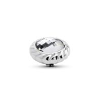 Melano Twisted Majestic Steentje Crystal | Zilver