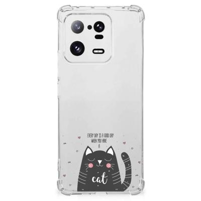 Xiaomi 13 Pro Stevig | Bumper Hoesje | Cat Good Day Xiaomi 13 Pro Stevig | Bumper Hoesje | Cat Good Day