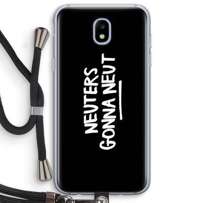 Neuters (zwart): Samsung Galaxy J5 (2017) Transparant Hoesje met koord