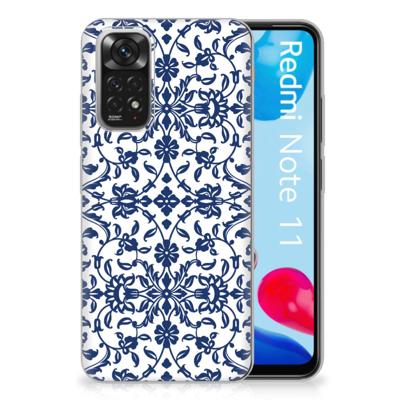 Xiaomi Redmi 10 | Redmi Note 11 4G | TPU Case | Flower Blue