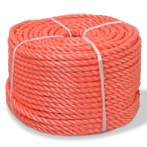 VidaXL Touw gedraaid 6 mm 500 m polypropyleen oranje
