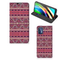 Motorola Moto G9 Plus | Hoesje met Magneet | Aztec Paars
