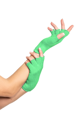 Vingerloze handschoen fluor groen