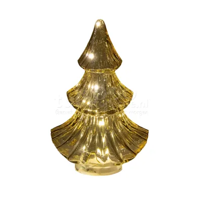 Tafellamp Kerstboom 10 LED Amber H.24cm