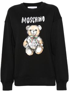 Moschino sweat en coton à imprimé Teddy Bear - Noir