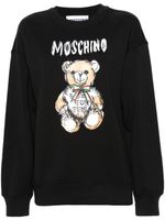 Moschino Teddy Bear-print cotton sweatshirt - Noir