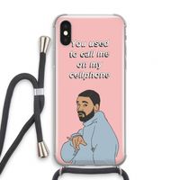 Hotline bling: iPhone XS Transparant Hoesje met koord