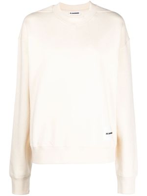 Jil Sander sweat à patch logo - Tons neutres