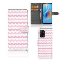 OPPO A74 4G | Telefoon Hoesje | Waves Roze