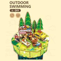 PlayfulMario Travel Outside Swimming Houten met muziek Modelbouw Creatief & Educatief