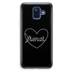 Friends heart black: Samsung Galaxy A6 (2018) Transparant Hoesje