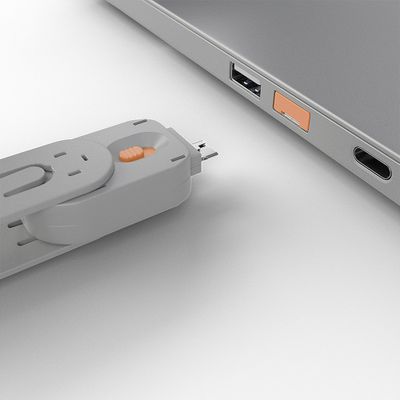 Lindy 40453 poortblokker Poortblokker + sleutel USB Type-A Oranje Acrylonitrielbutadieenstyreen (ABS) 5 stuk(s)