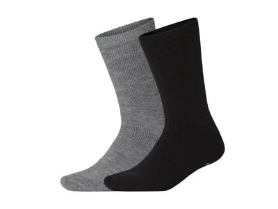esmara 2 Paar thermosokken (Grijs/zwart, 43-46)