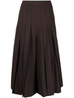 Marni pantalon court à design plissé - Marron