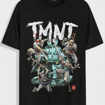 x TMNT Men's Ninja Turtles Graphic T-Shirt | Loose Fit Black Tee S