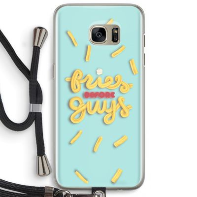 Always fries: Samsung Galaxy S7 Edge Transparant Hoesje met koord