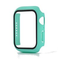 Hoesje geschikt voor Apple Watch 44MM - Hardcase - Screenprotector - Kunststof - Turquoise