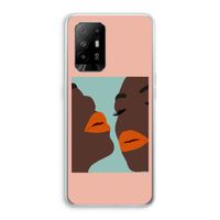 Orange lips: Oppo A94 5G Transparant Hoesje