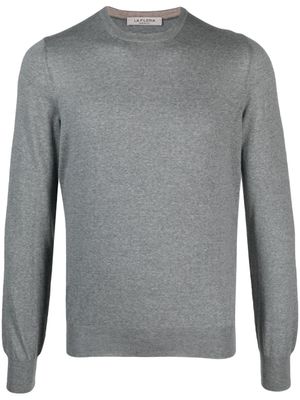 Fileria pull en laine vierge à col rond - Gris