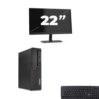 Lenovo ThinkCentre M720s SFF - Intel Core i5-9e Generatie - 8GB RAM - 256GB SSD - Windows 11 + 1x 22 inch Monitor