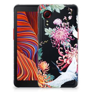 Samsung Galaxy Xcover 5 TPU Hoesje Bird Flowers