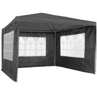 tectake® - Tuinpaviljoen partytent Baraban 3x3m met 3 zijdelen - grijs - 404815 - thumbnail