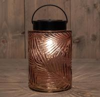 Solar Glazen Lamp Retro Roze - Annas collection
