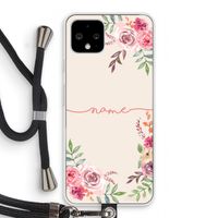 Rozen: Pixel 4 Transparant Hoesje met koord