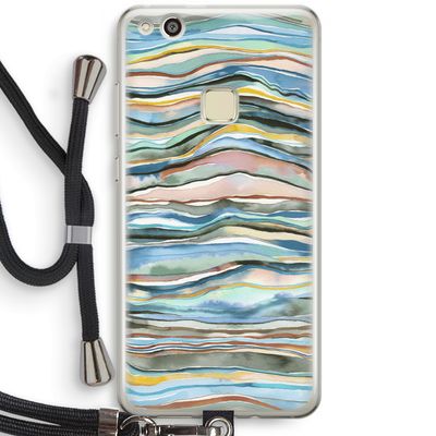 Watercolor Agate: Huawei Ascend P10 Lite Transparant Hoesje met koord