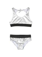 Andorine bikini à fini métallisé - Argent - thumbnail